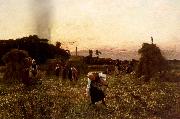 Jules Breton Dleaners at Sunset oil painting reproduction